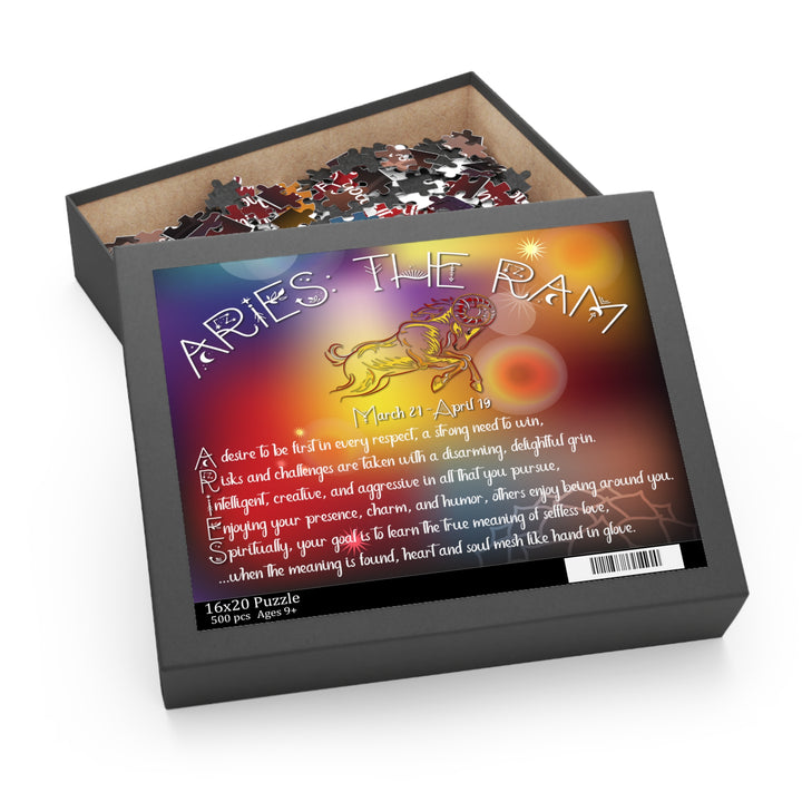 "Aries" Acrostic Acrostic Poem Horoscope Puzzle - Beams