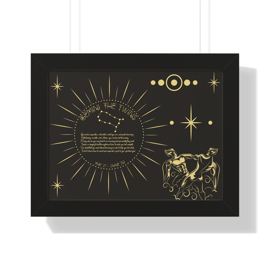 Gemini Framed Acrostic Poem Print