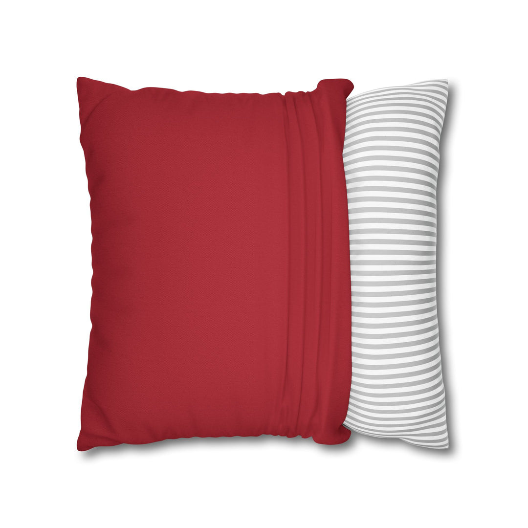 "Believe" Acrostic Poem Pillow Cover from "Learn, Lead, Believe" Collection Red