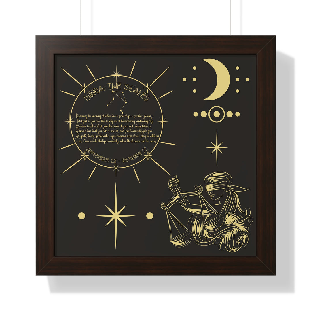 Written in the Stars Framed Acrostic Poem Print - Libra