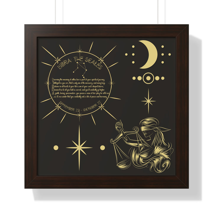 Written in the Stars Framed Acrostic Poem Print - Libra