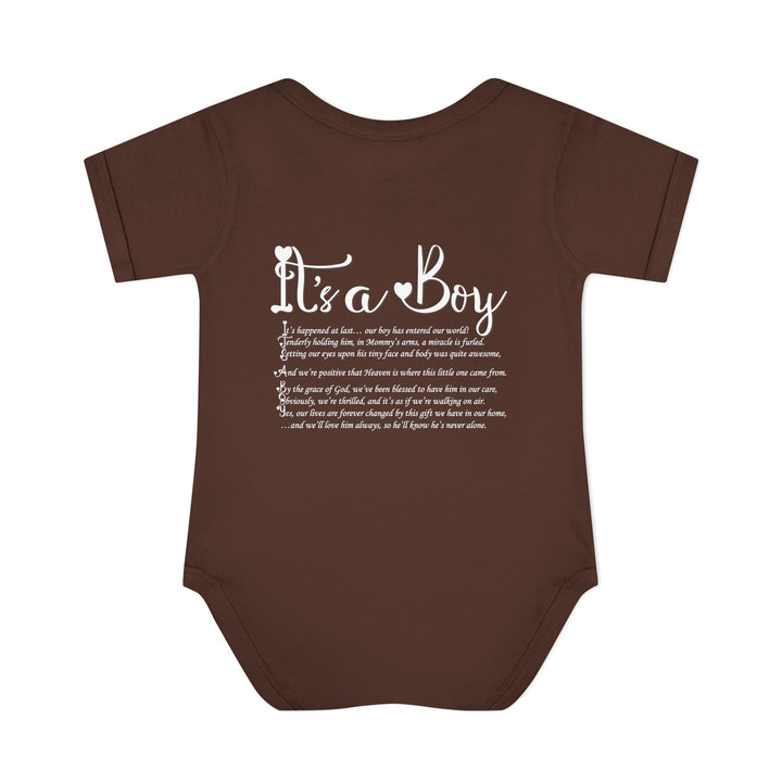 Baby Steps "It's a Boy" Acrostic Poem Bodysuit - Ducky Design