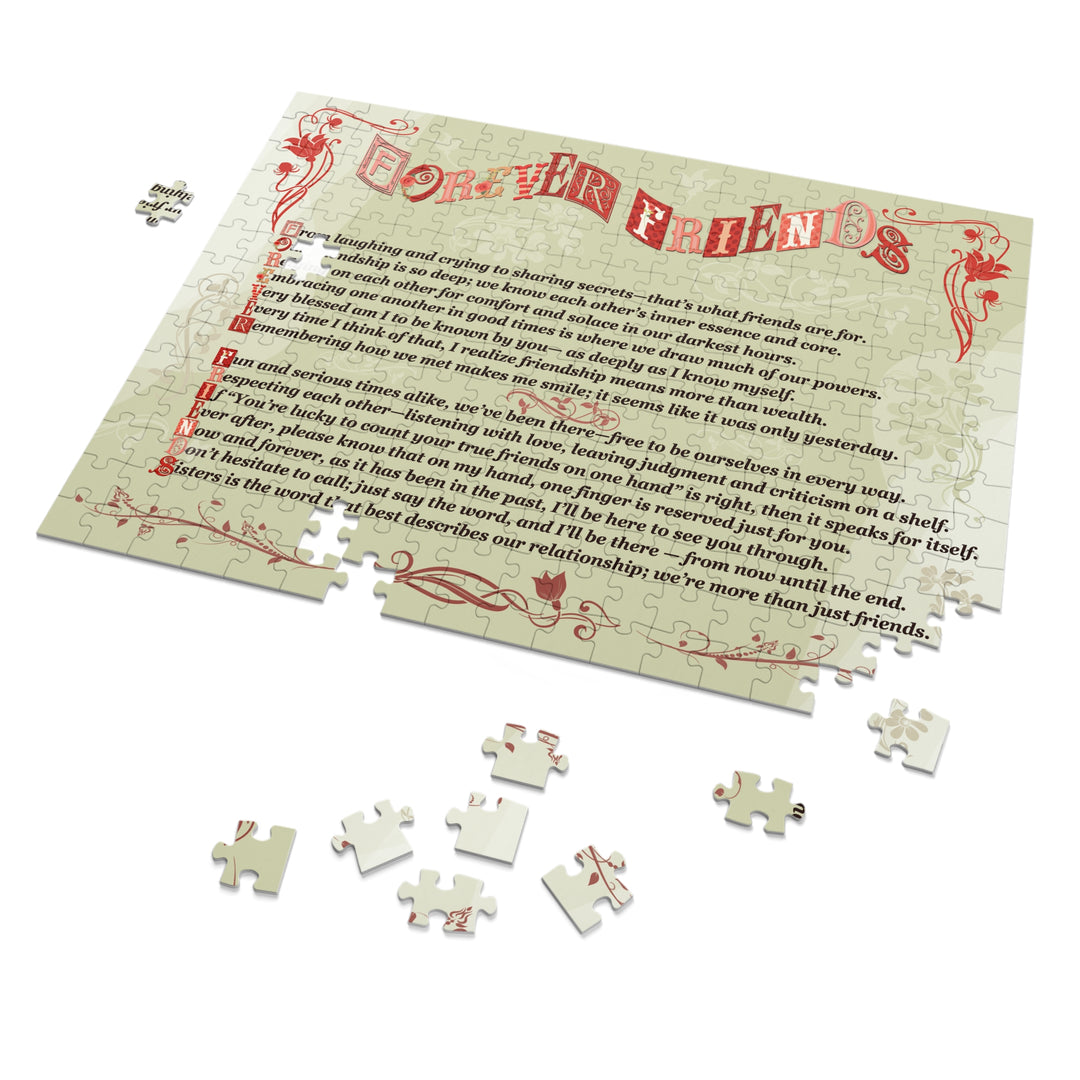Forever Friends Acrostic Poem Puzzle  - Whimisical - Tin Box