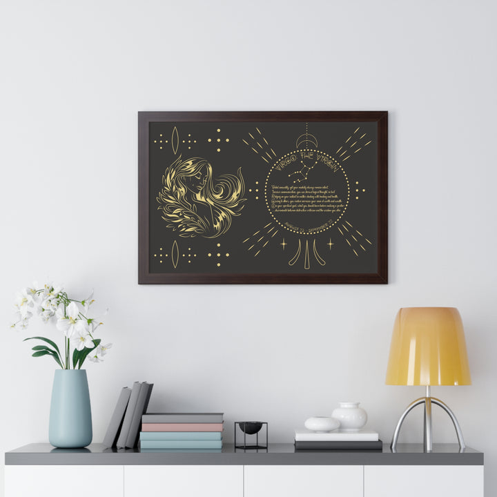 Written in the Stars Framed Acrostic Poem Print - Virgo