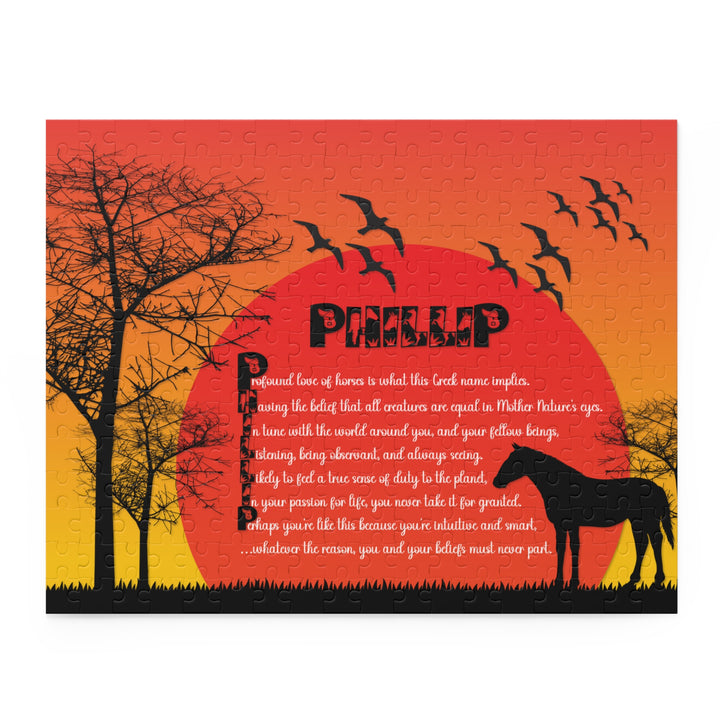 Namesakes, Personalized Acrostic Name Puzzle - Horse Design