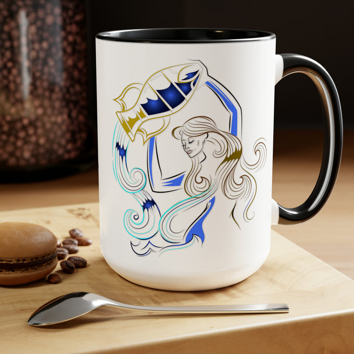 Written in the Stars Two-Tone Coffee Mugs - 15oz - Aquarius