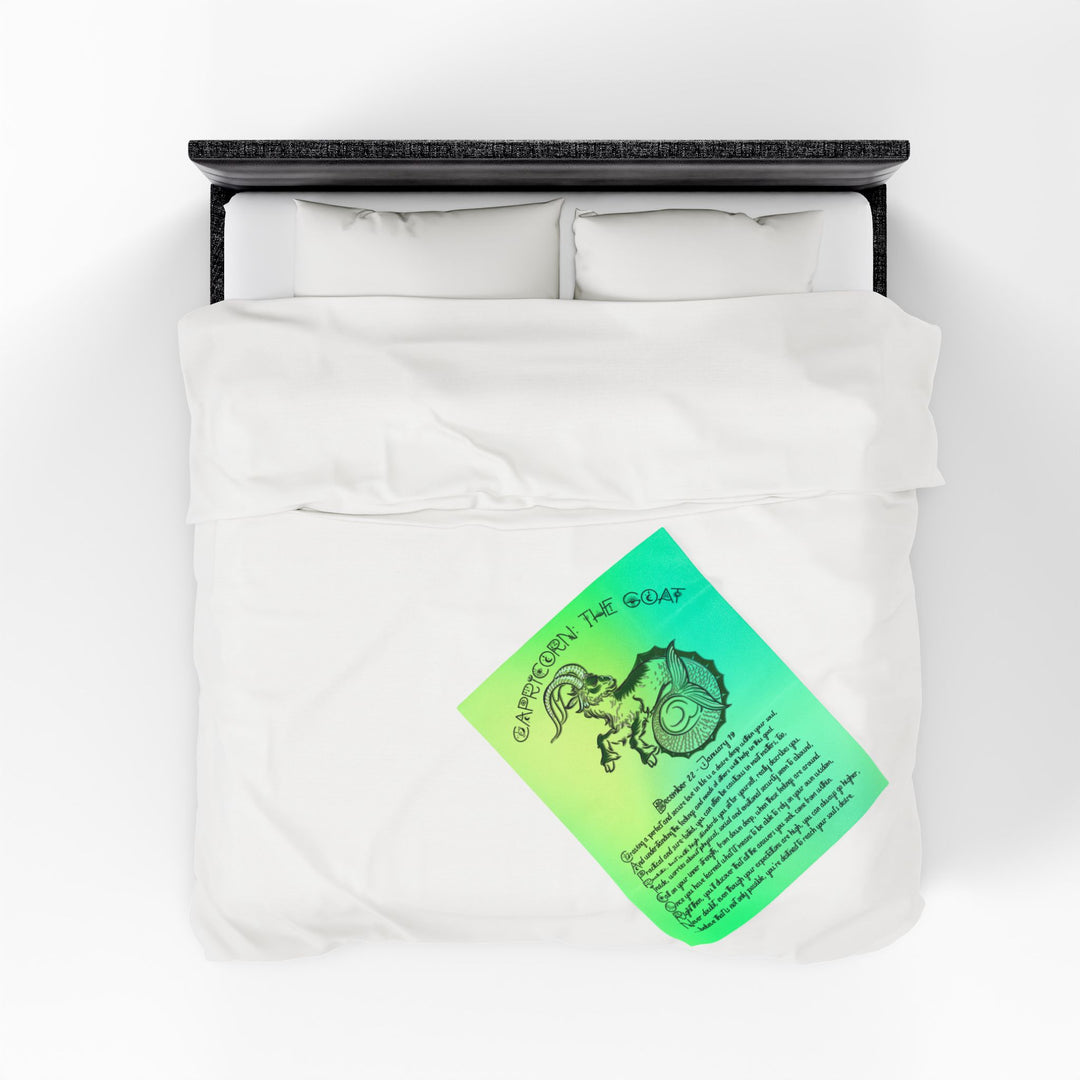 Capricorn Acrostic Poem Velveteen Plush Blanket
