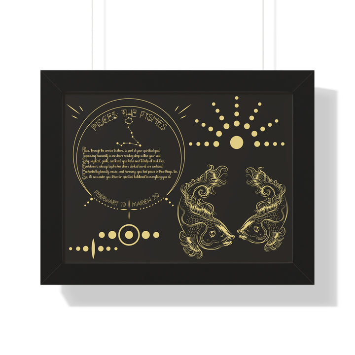 Written in the Stars Framed Acrostic Poem Print - Pisces