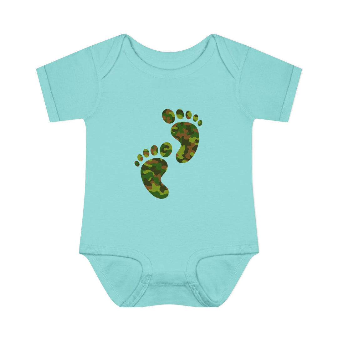 Baby Feet Acrostic Poem Baby Bodysuit - Camo