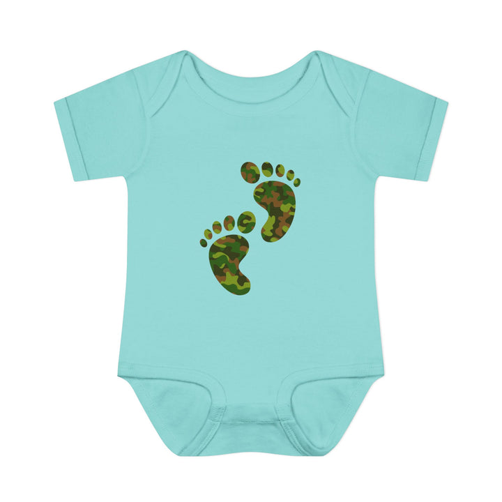 Baby Feet Acrostic Poem Baby Bodysuit - Camo