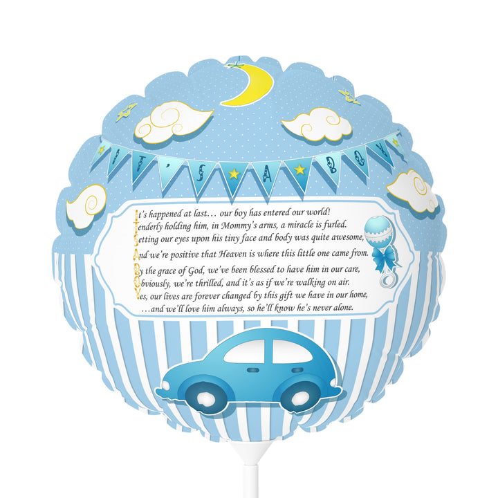 Baby Steps 11" Acrostic "It's a Boy" Poem Balloon