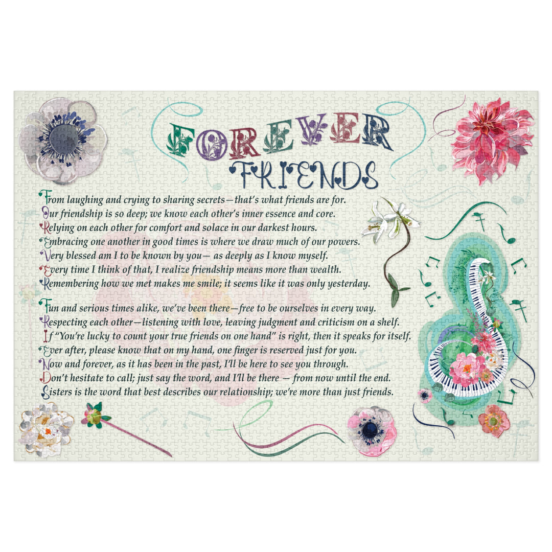 Forever Friends Acrostic Poem Puzzle - Musical - Tin Box