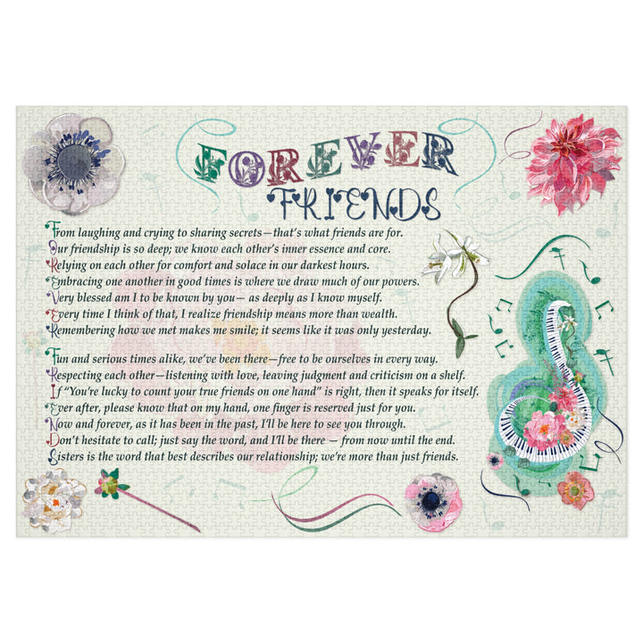 Forever Friends Acrostic Poem Puzzle - Musical - Tin Box