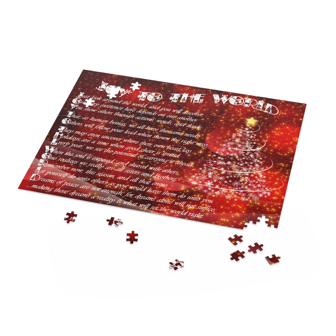 It's Just a Phrase "Joy to the World" Acrostic Jigsaw Puzzle Tree Swirl