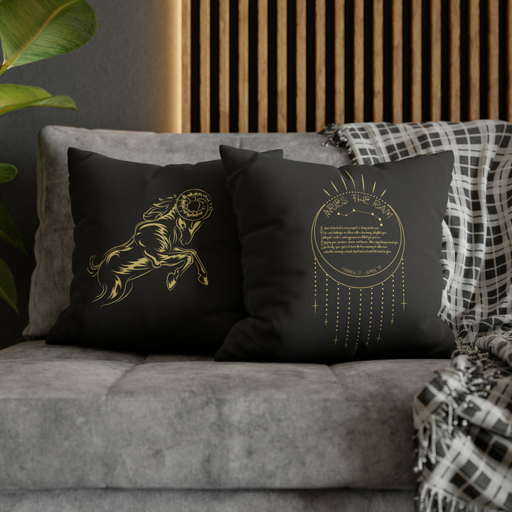 Written in the Stars Pillowcase/Cover Spelling Out "Aries"
