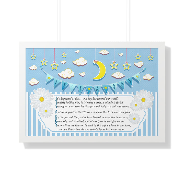 Baby Steps "It's a Boy" Framed Print Collection - No Personalization