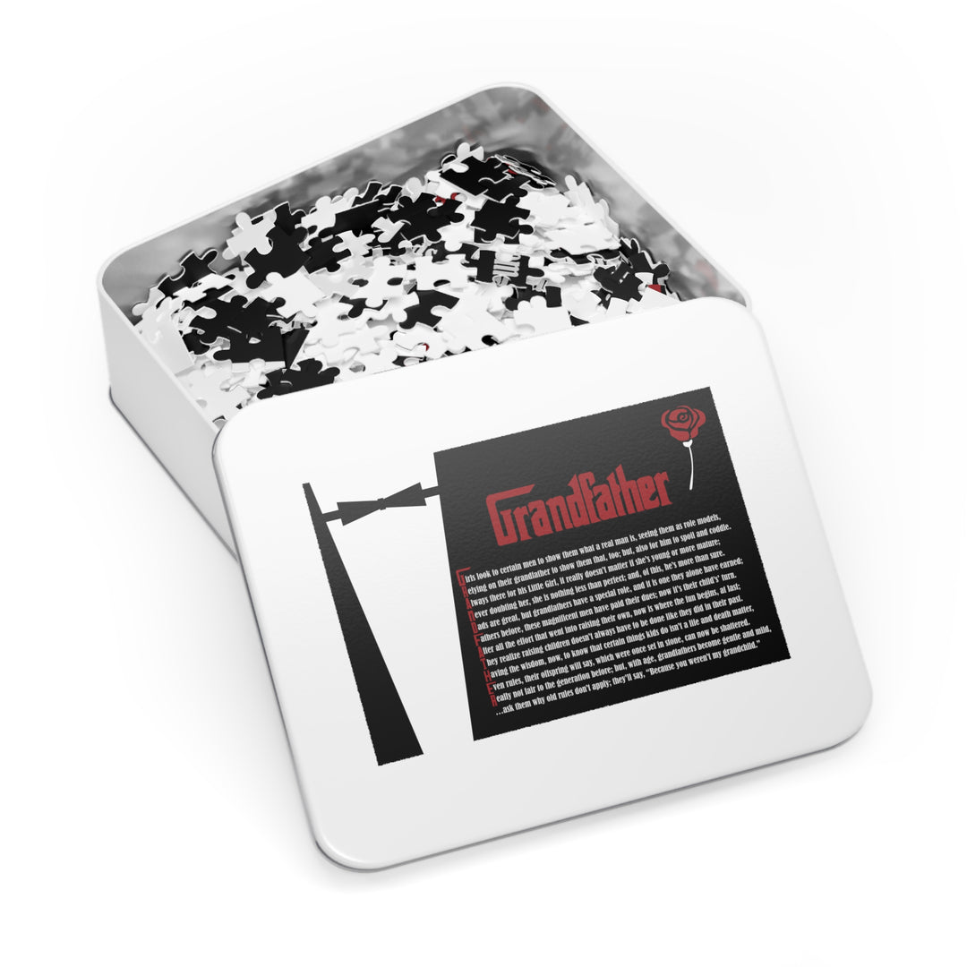 Grandfather Acrostic Poem Jigsaw Puzzle - Tin Box