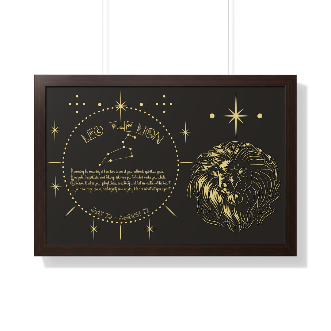 Written in the Stars Framed Acrostic Poem Print - Leo