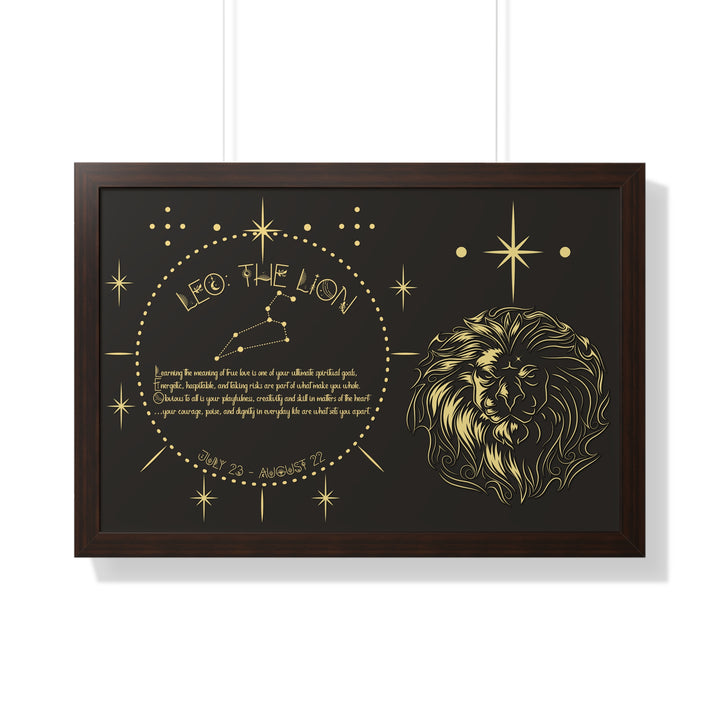 Written in the Stars Framed Acrostic Poem Print - Leo