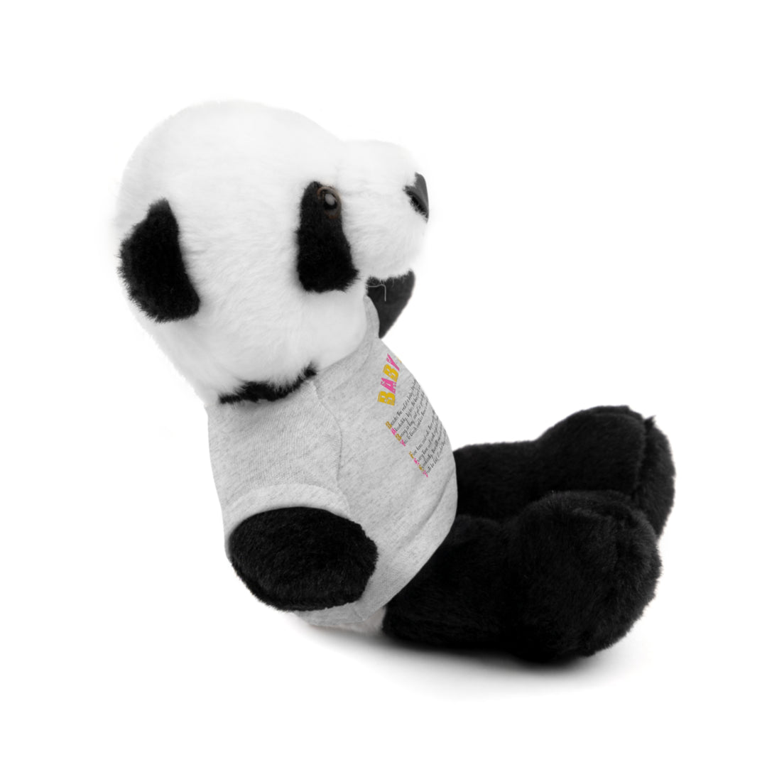 Baby Feet Acrostic Poem Stuffed Animals with Tee - Baby Feet - Gold Footprints