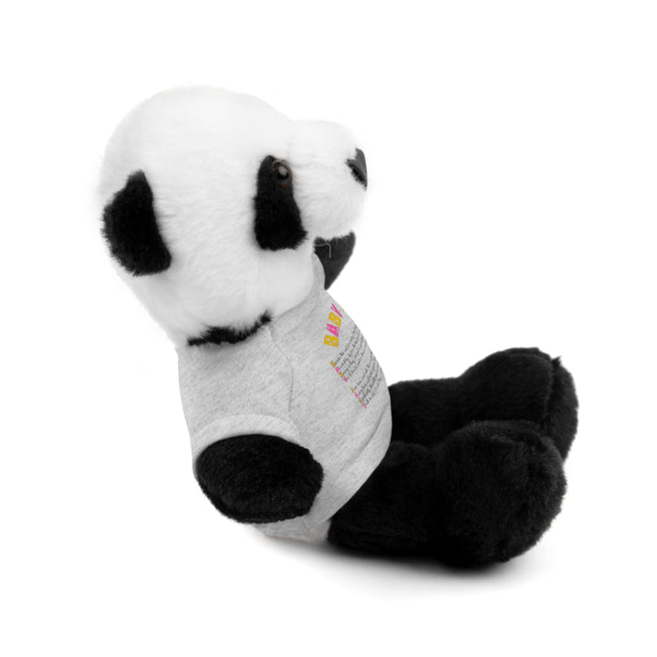 Baby Feet Acrostic Poem Stuffed Animals with Tee - Baby Feet - Gold Footprints