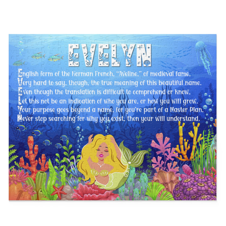 Namesakes Personalized Acrostic Name Poem Jigsaw Puzzle - Mermaid - Gold Hair