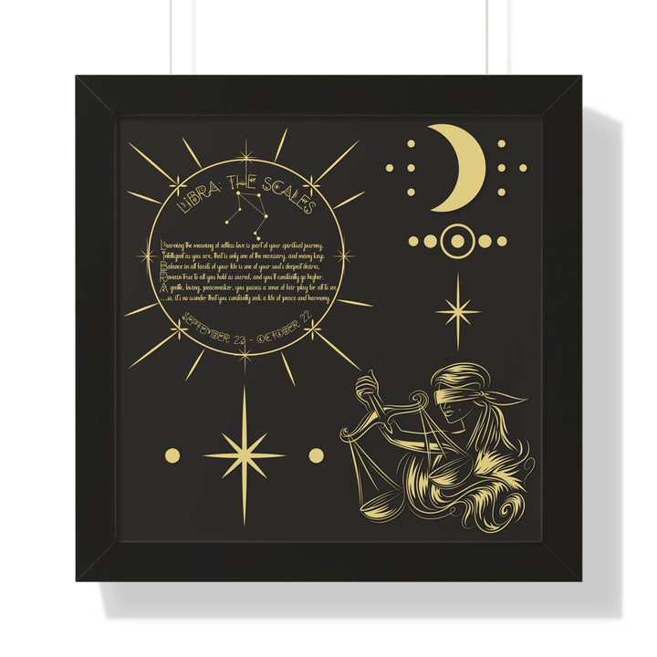 Written in the Stars Framed Acrostic Poem Print - Libra