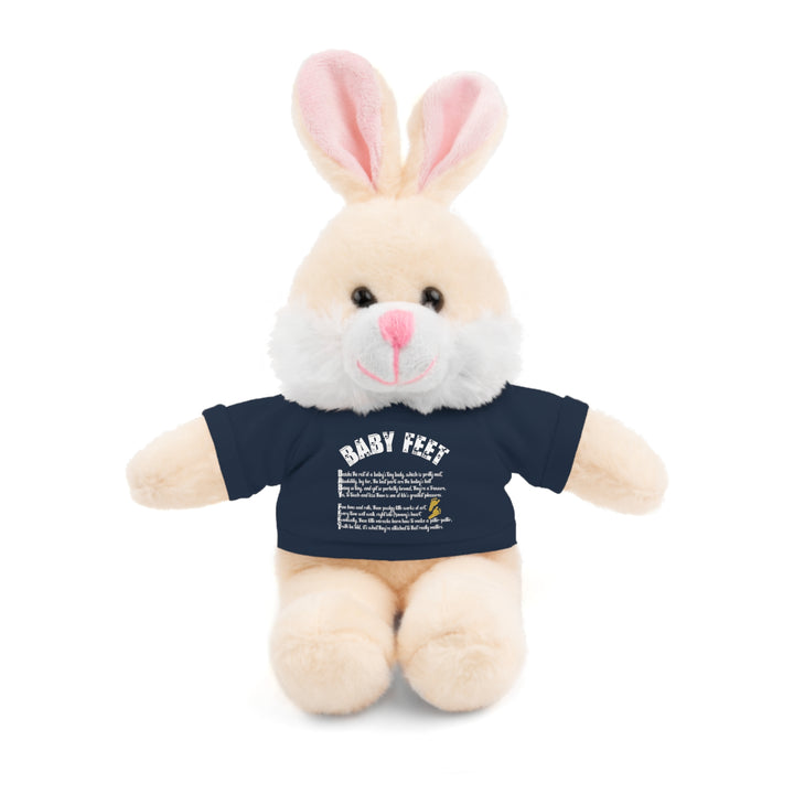 Baby Feet Acrostic Poem Stuffed Animals with Tee - Baby Feet - Gold Footprints