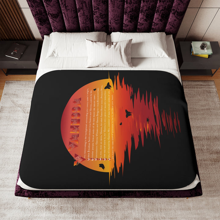 Namesakes Sherpa Blanket - Sunset and Butterflies Design