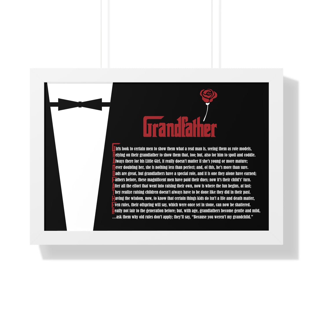 It's Just a Phrase "Grandfather" Framed Acrostic Poem Print