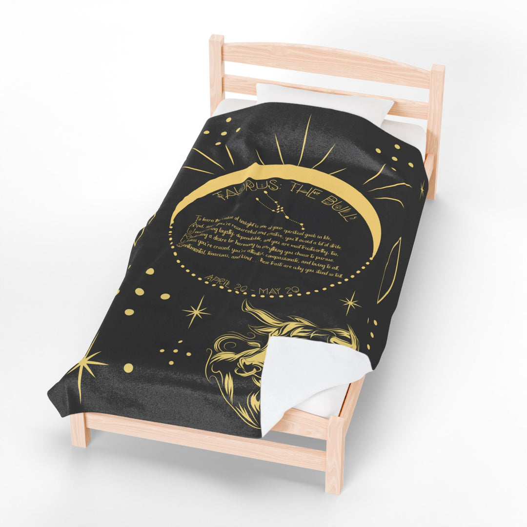 Taurus Acrostic Poem Velveteen Blanket