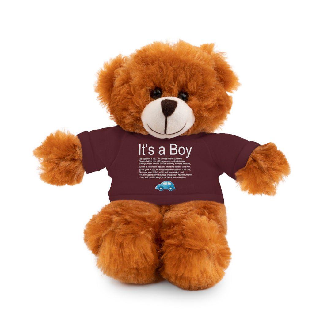 It's a Boy Acrostic Poem Stuffed Animal Collection with T-Shirt - Car