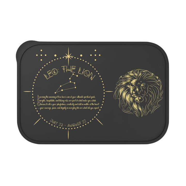 Leo Acrostic Poem Bento Lunch Box -Black