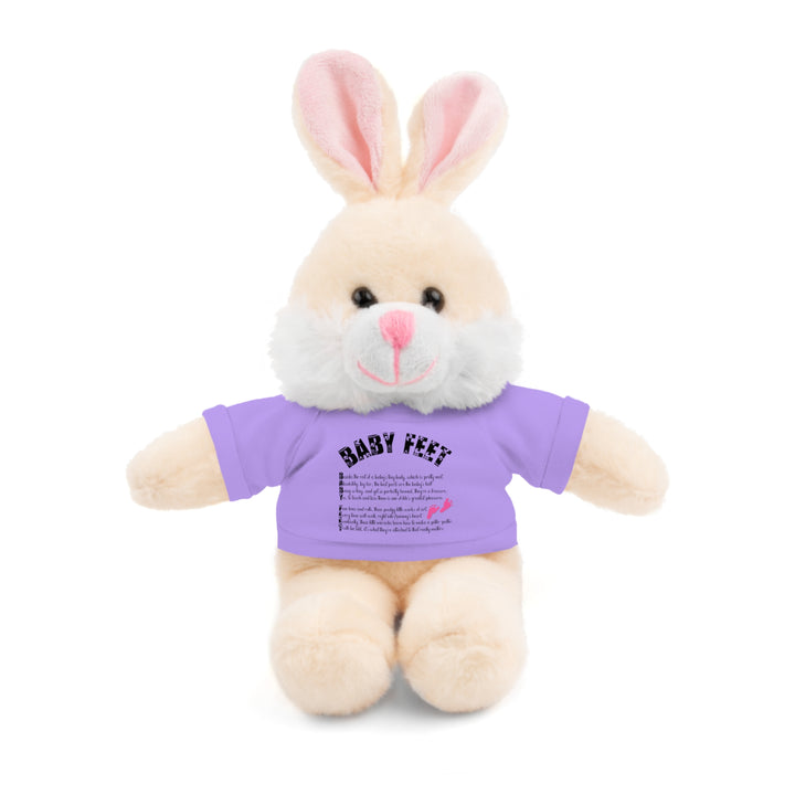 Baby Feet Acrostic Poem Stuffed Animal Collection with T-Shirt - Pink Footprints