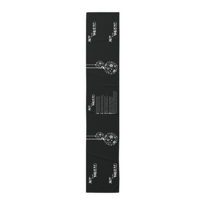 Joy to the World Acrostic Poem Table Runner - Black-Ornaments