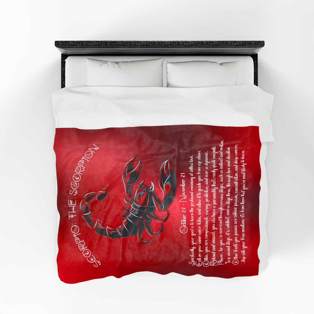 Scorpio Acrostic Poem Velveteen Plush Blanket