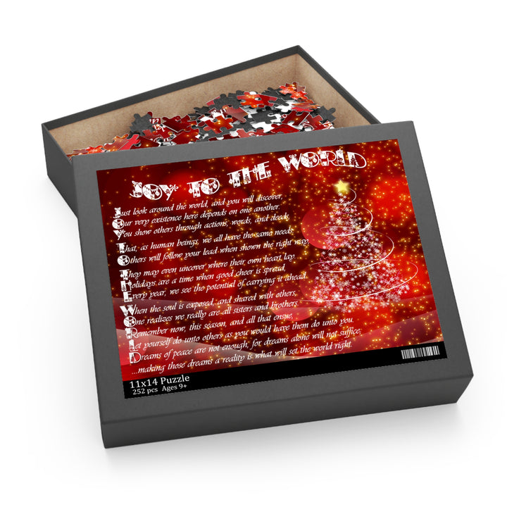It's Just a Phrase "Joy to the World" Acrostic Jigsaw Puzzle Tree Swirl