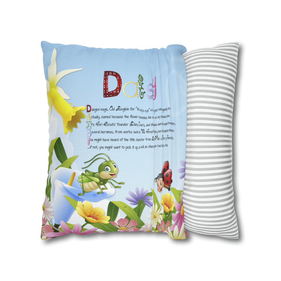 Namesakes Pillow Case Cover with Acrostic Poem Spelling Out a Name