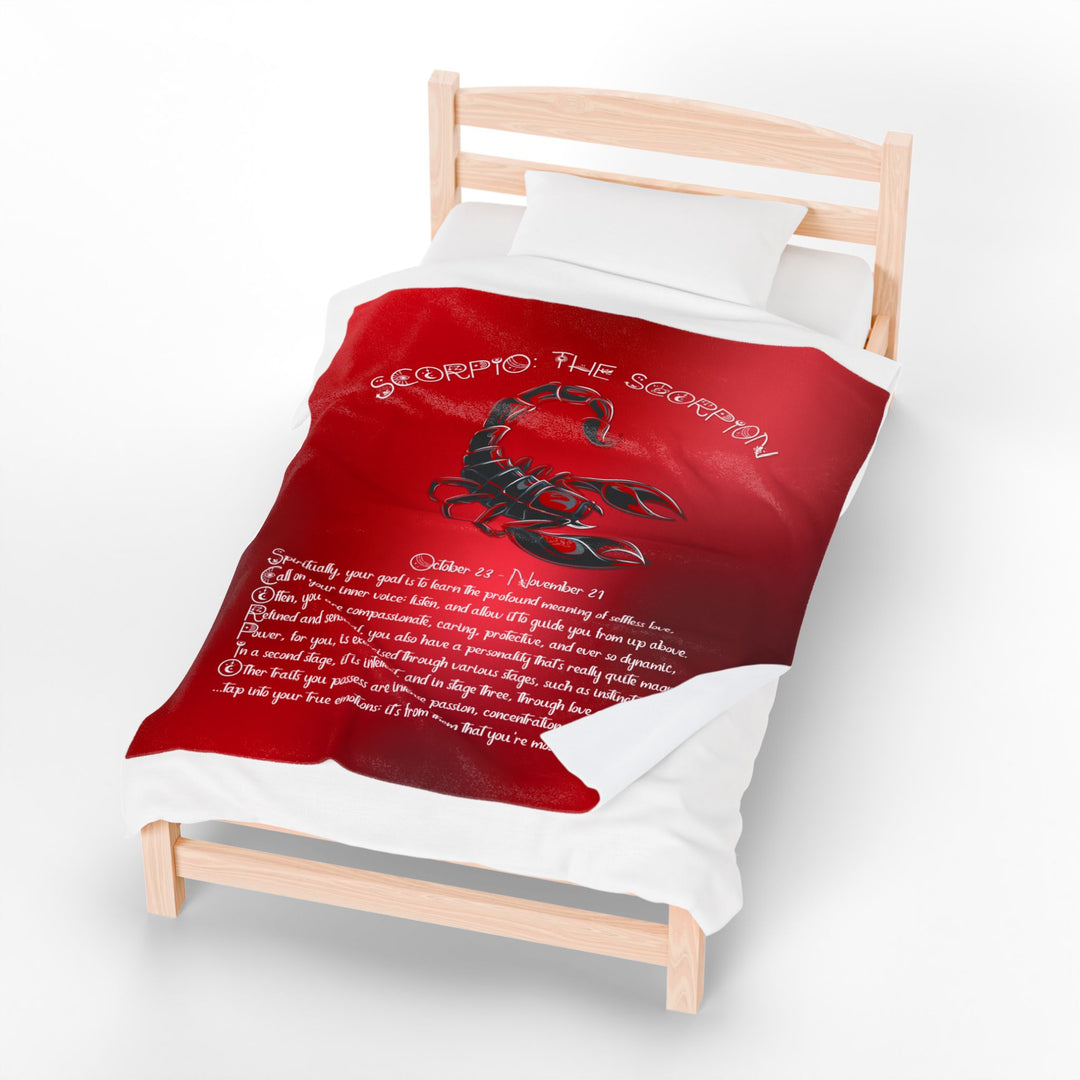 Scorpio Acrostic Poem Velveteen Plush Blanket