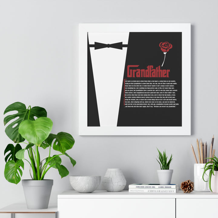 It's Just a Phrase "Grandfather" Framed Acrostic Poem Print