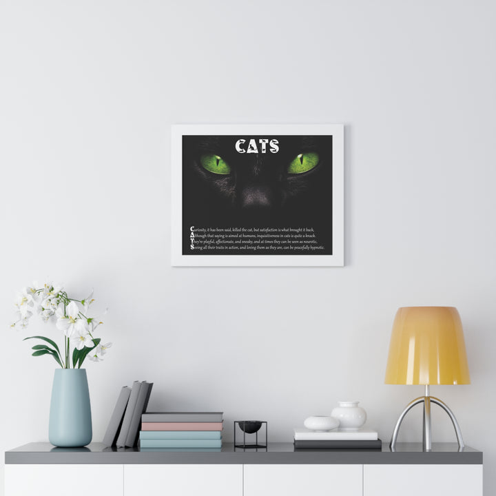 It's Just a Phrase "Cats" Framed Acrostic Poem Print