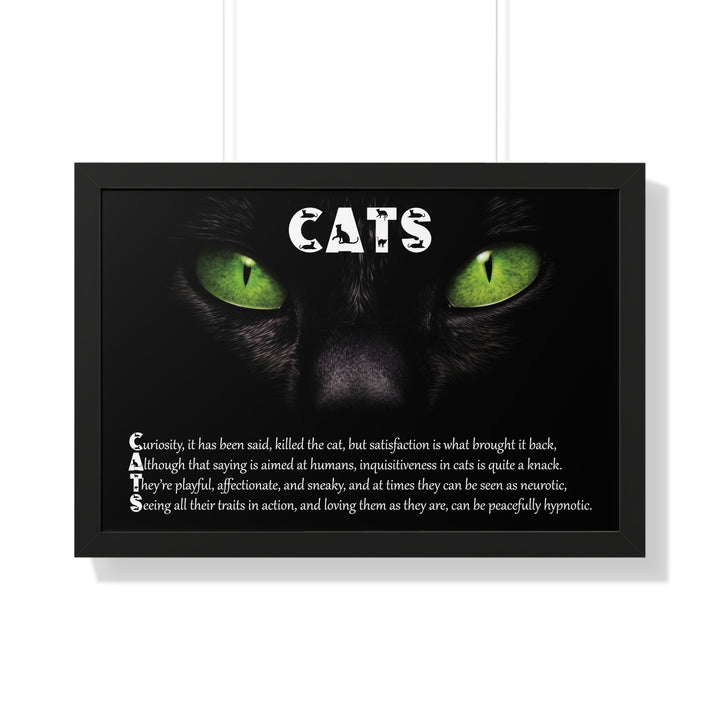 It's Just a Phrase "Cats" Framed Acrostic Poem Print