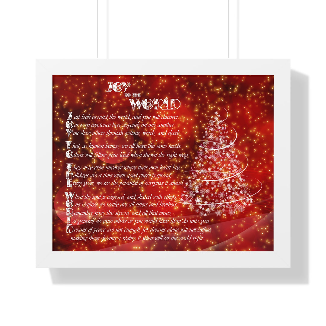 It's Just a Phrase "Joy to the World" Framed Acrostic Poem Print