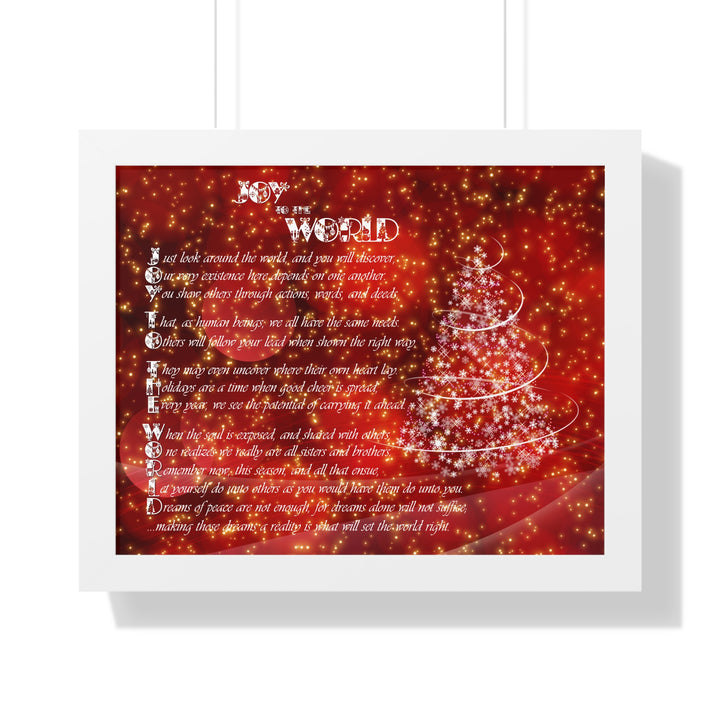 It's Just a Phrase "Joy to the World" Framed Acrostic Poem Print