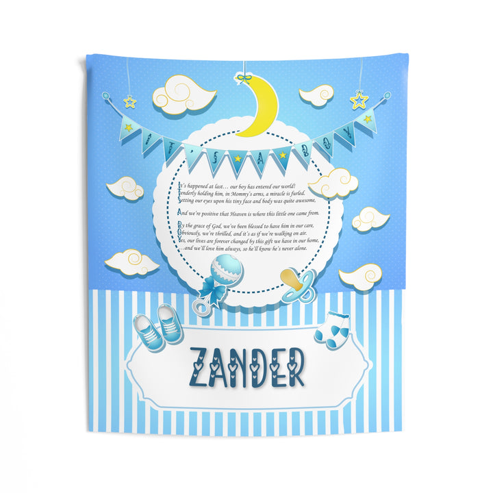 Baby Shower Backdrop - "It's a Boy" Acrostic Poem - Personalized