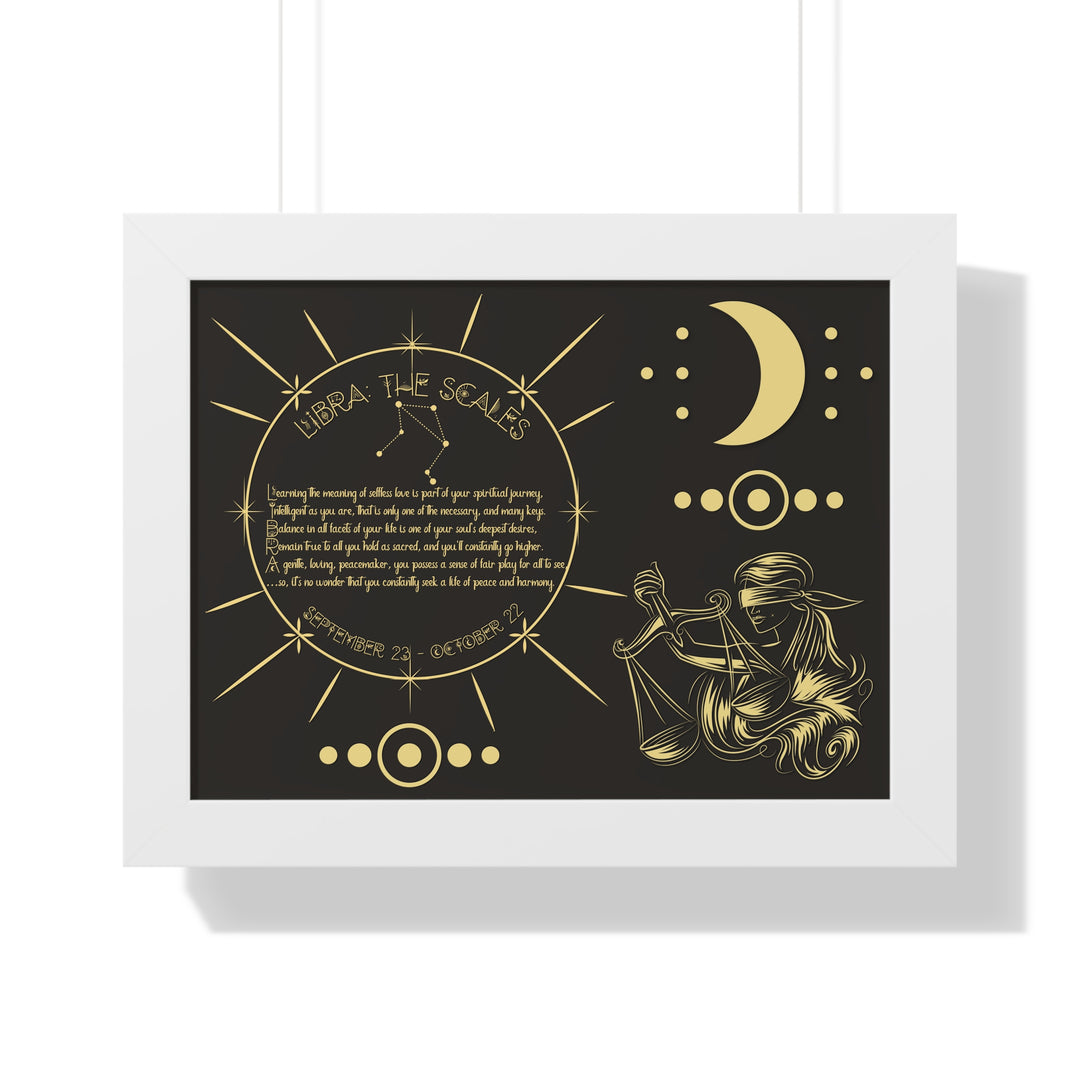 Written in the Stars Framed Acrostic Poem Print - Libra