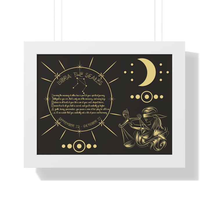 Written in the Stars Framed Acrostic Poem Print - Libra