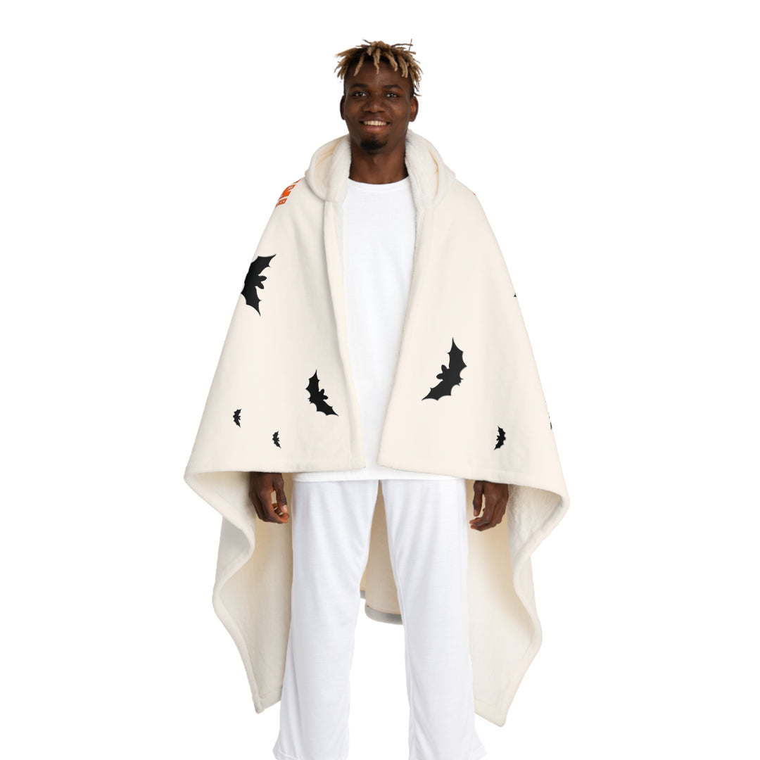 It's Just a Phrase Hooded Sherpa Fleece Blanket "Happy Halloween" Zombies