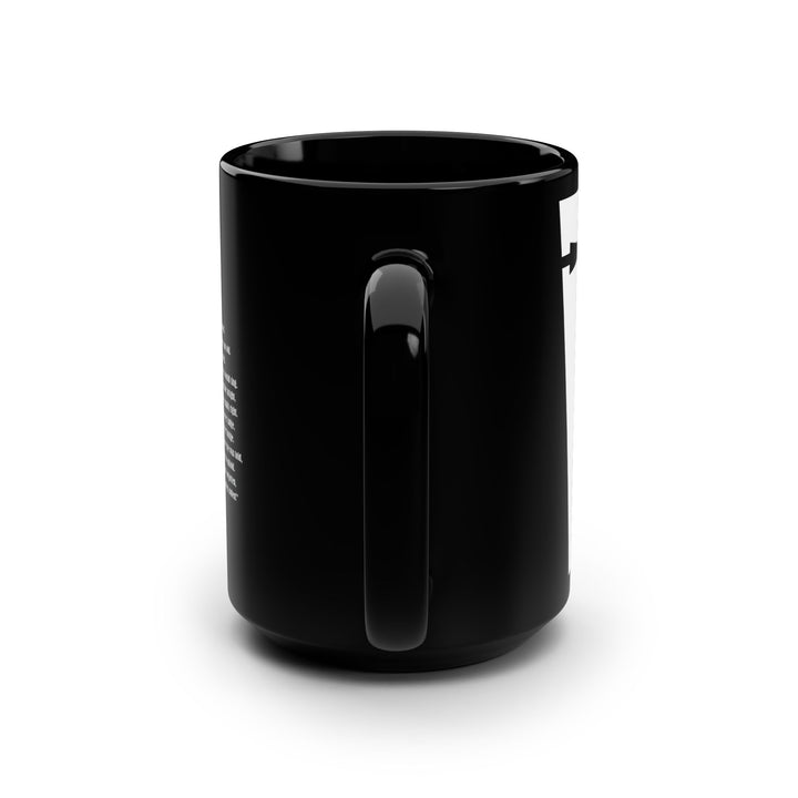 "Grandmother" Acrostic Poem Black Mug - 15oz