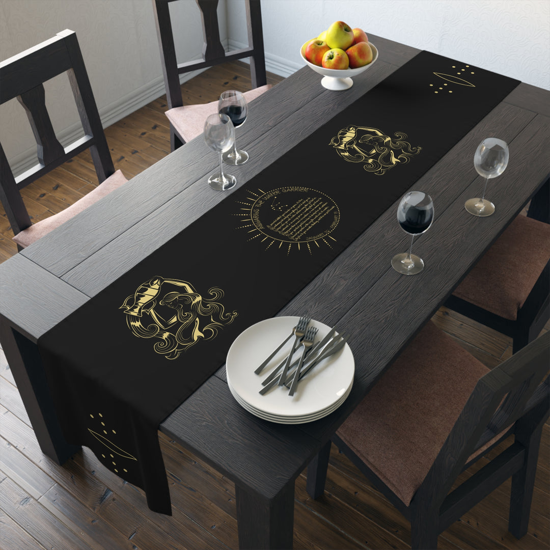Aquarius Acrostic Poem Table Runner
